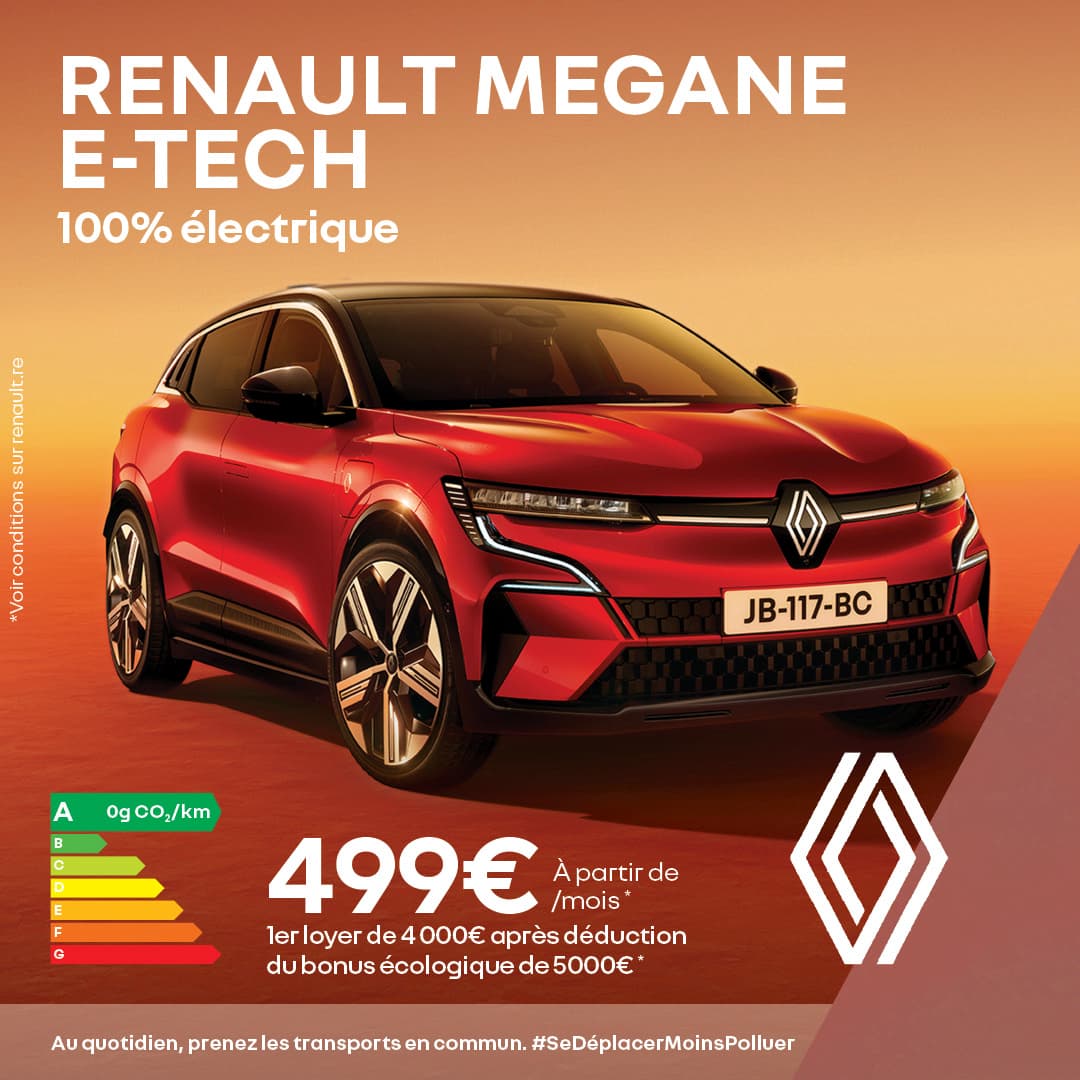 Renault Megane E Tech- offre de mai